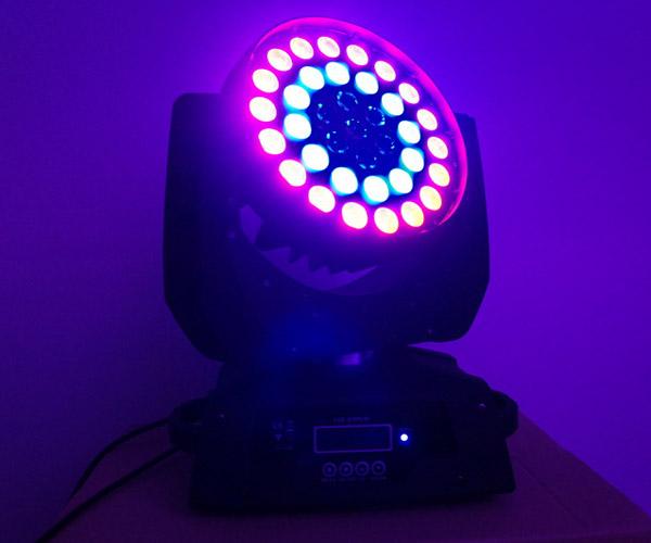 Disco DJ LED tragbare des Stadiums-Licht-LED Wäsche-bewegliche des Kopf-DMX512 Regenbogen-Effekt-Lichter